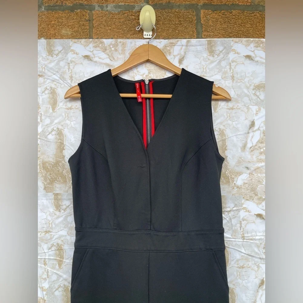 SPANX The Perfect Jumpsuit Sleeveless Back Zip Bootcut Leg Classic Black medium - Picture 7 of 15